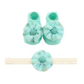 Baby Floral Headband & Socks Set | 0–6 Months Infant Gift