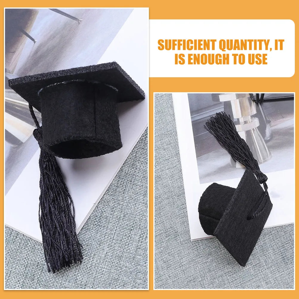 Mini Graduation Hat Bottle Topper Grad Wine Cap Party Supplies Jar