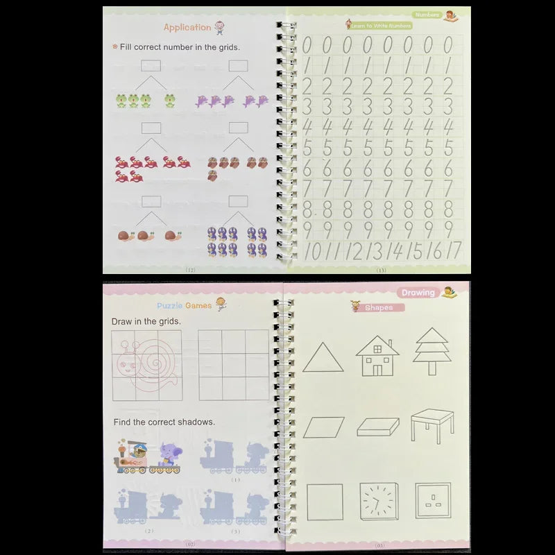 Sank Magic Practice Copybook Pen Preschools Kids Calligraphy English