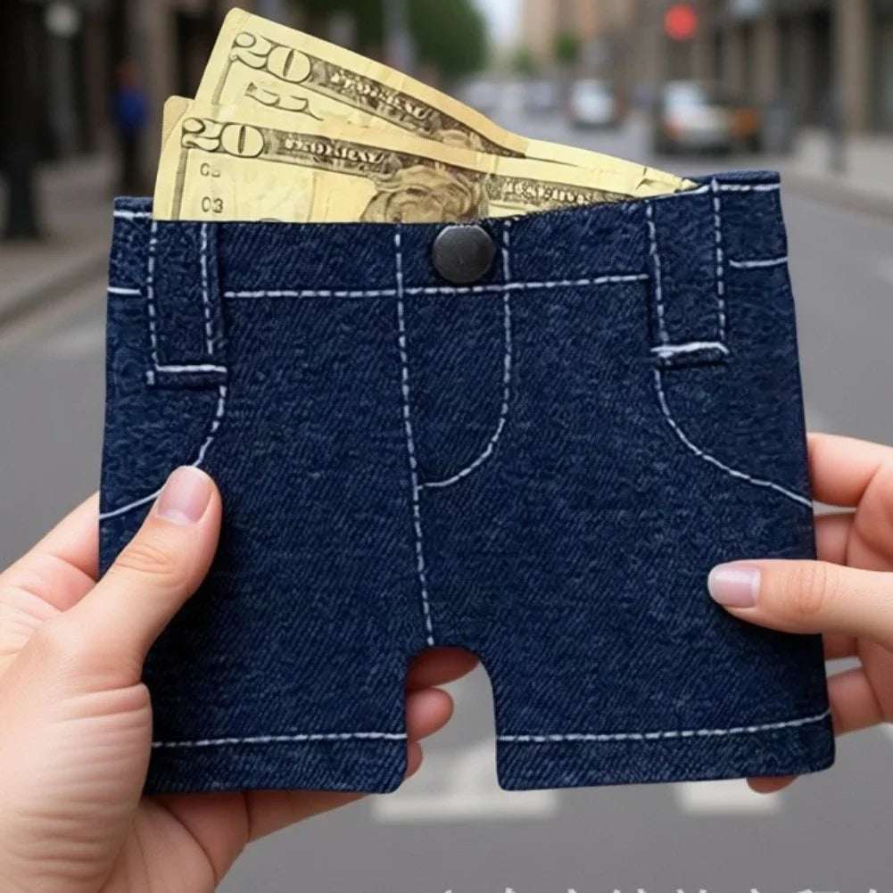 Mini Denim Jeans Wallet – Retro Coin Purse & Card Holder