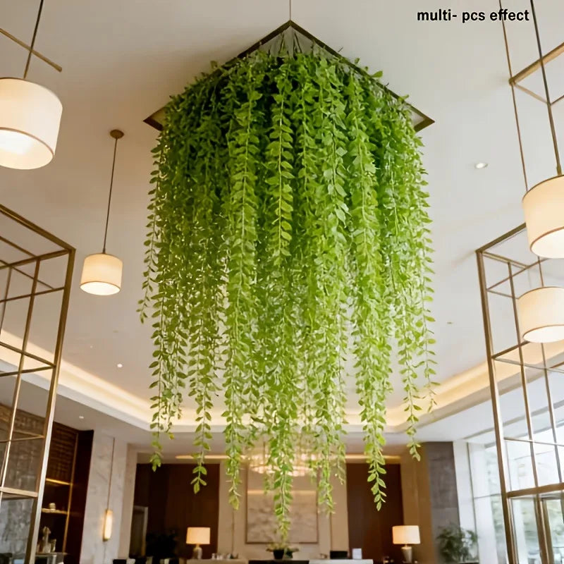 200pcs Artificial Willow Leaf Hanging Vine – Faux Greenery Décor