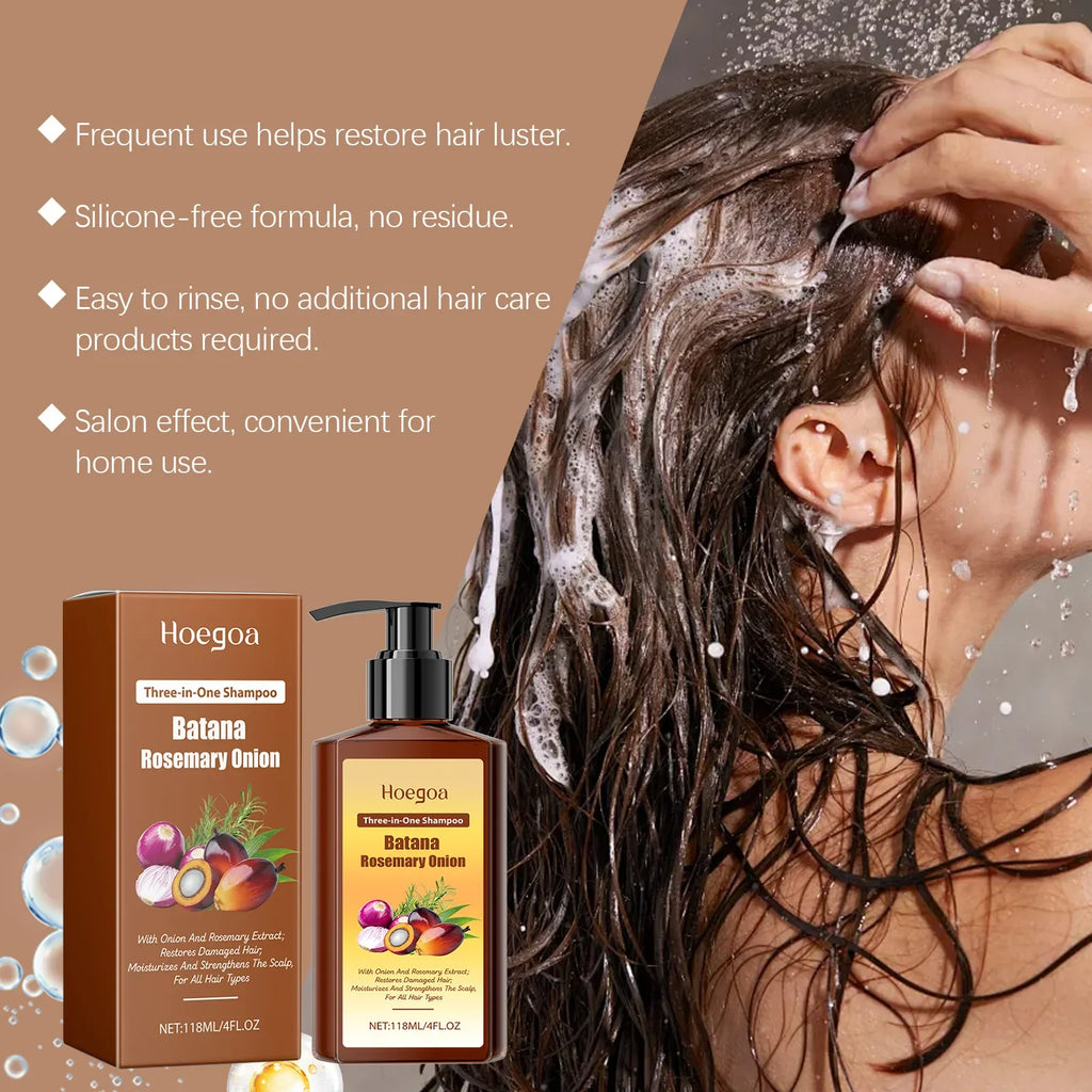 HOEGOA 3-in-1 Batana Rosemary Shampoo – Hair Growth & Scalp