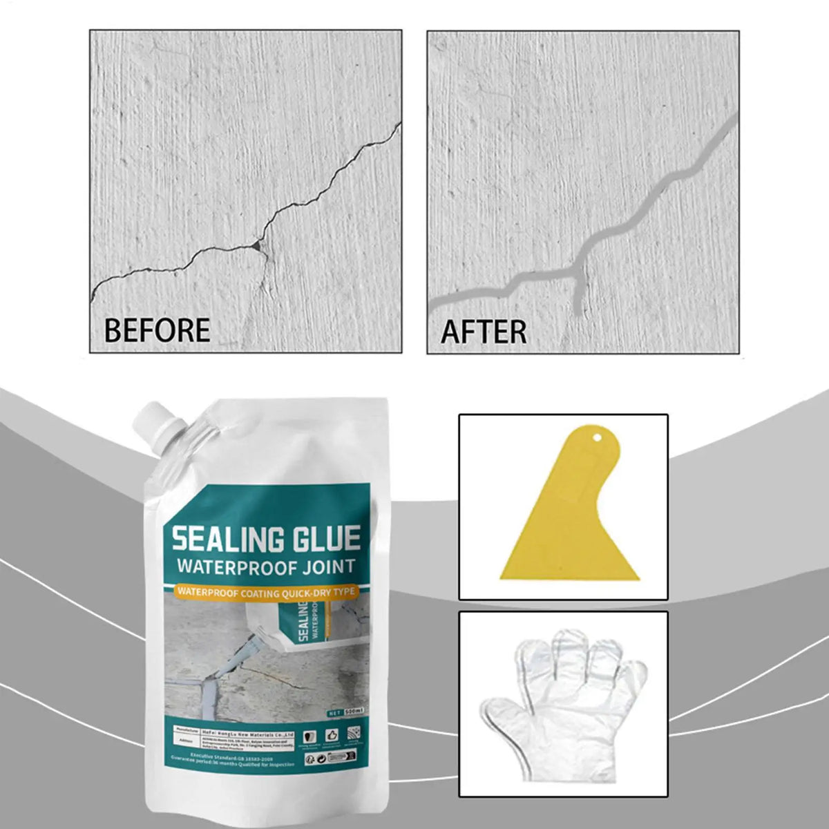 500ml Concrete Crack Filler Sealant – Waterproof Quick-Dry