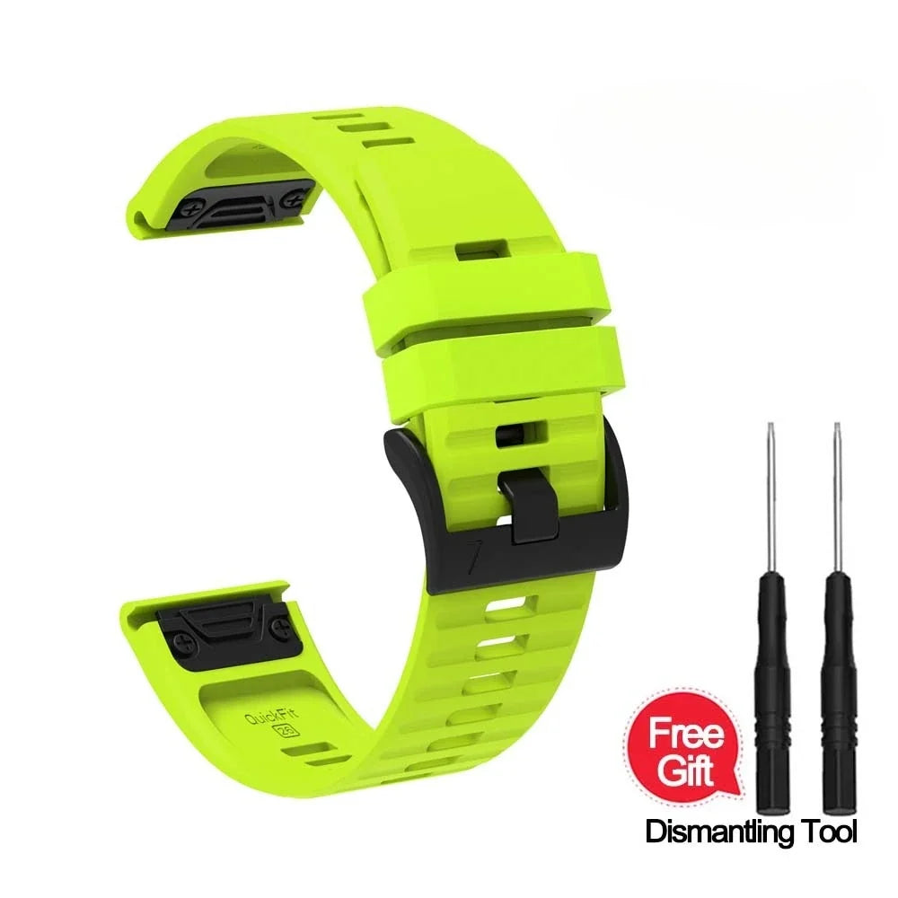 Silicone Quick Fit Band for Garmin Fenix 8/7/6/5 – 22mm & 26mm