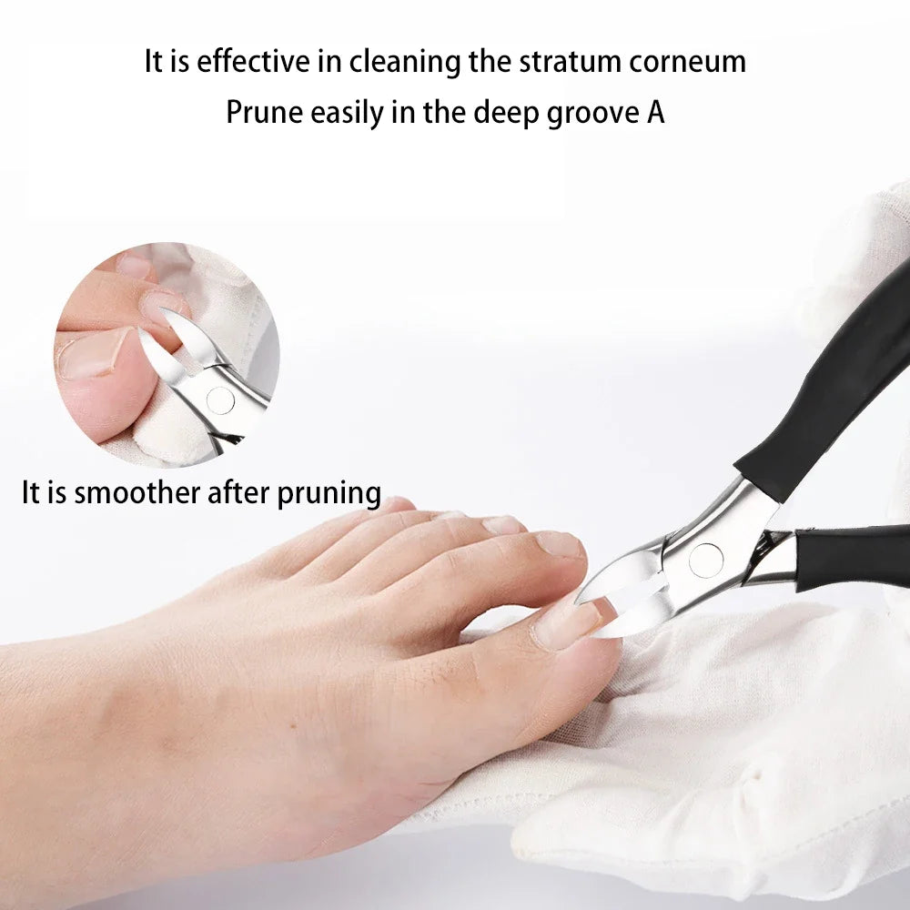 Stainless Steel Nail Clipper for Thick Hard Toenails
