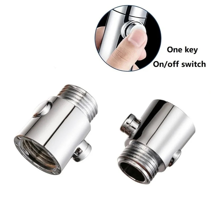 One-Button Shower Head Shut-Off Valve | Water Flow Stop Switch