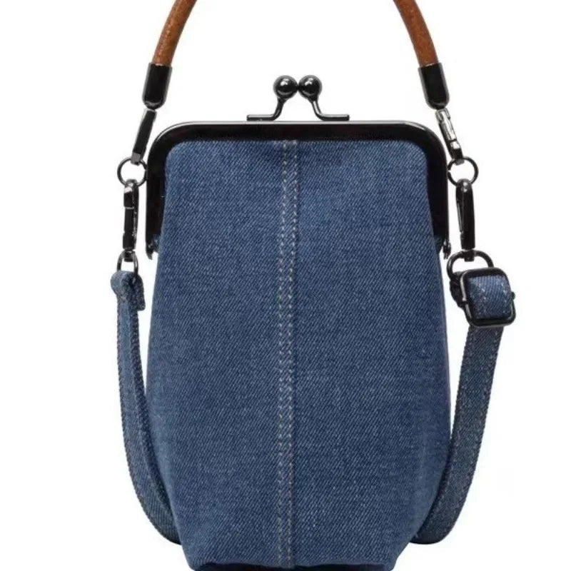 Cowboy Denim Crossbody Bag – Vintage Handcrafted Phone Tote