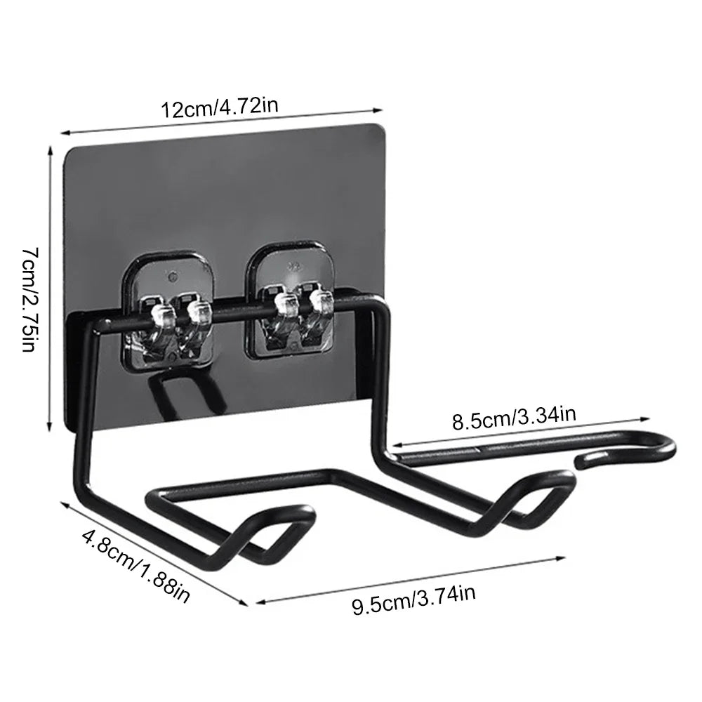 Wall Mounted Hair Dryer Holder – Stainless Steel Bathroom Rack