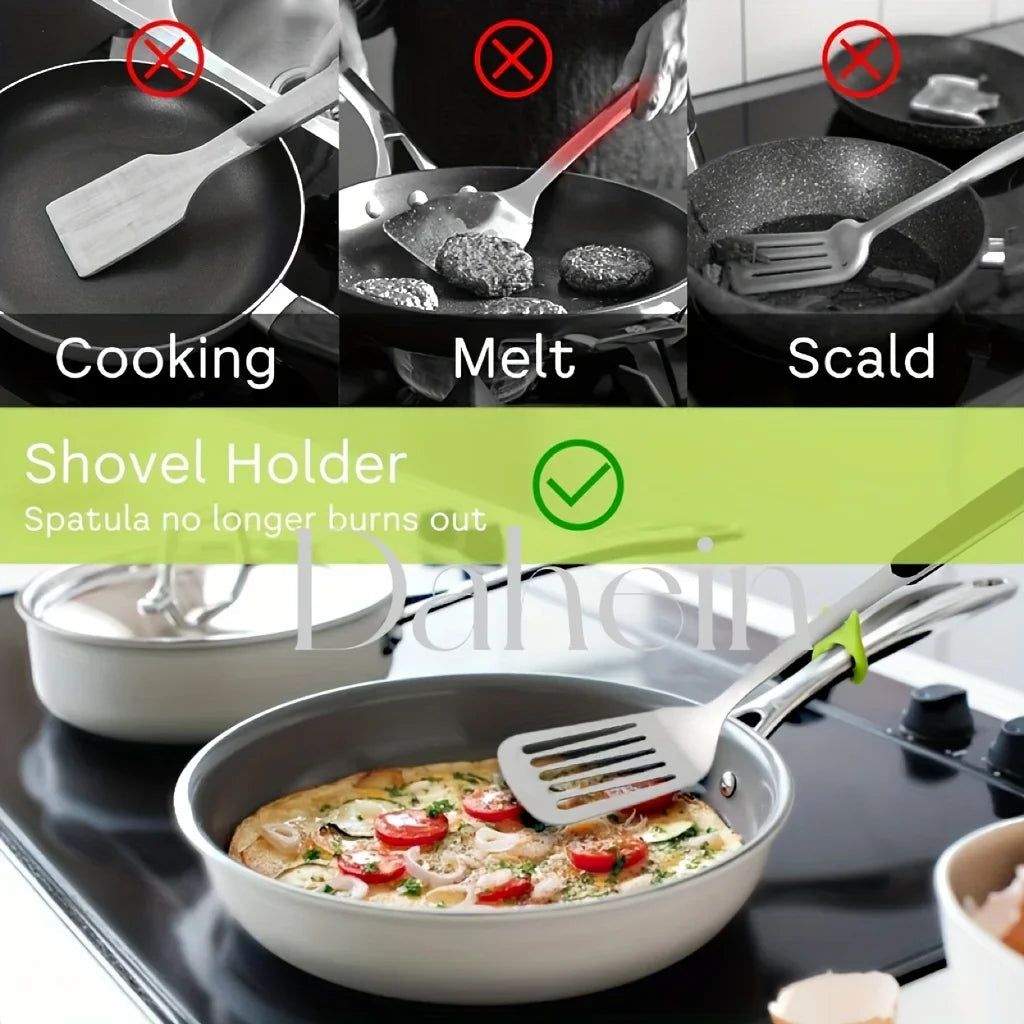 Silicone Spoon Rest & Heatproof Pot Clip | Utensil Holder