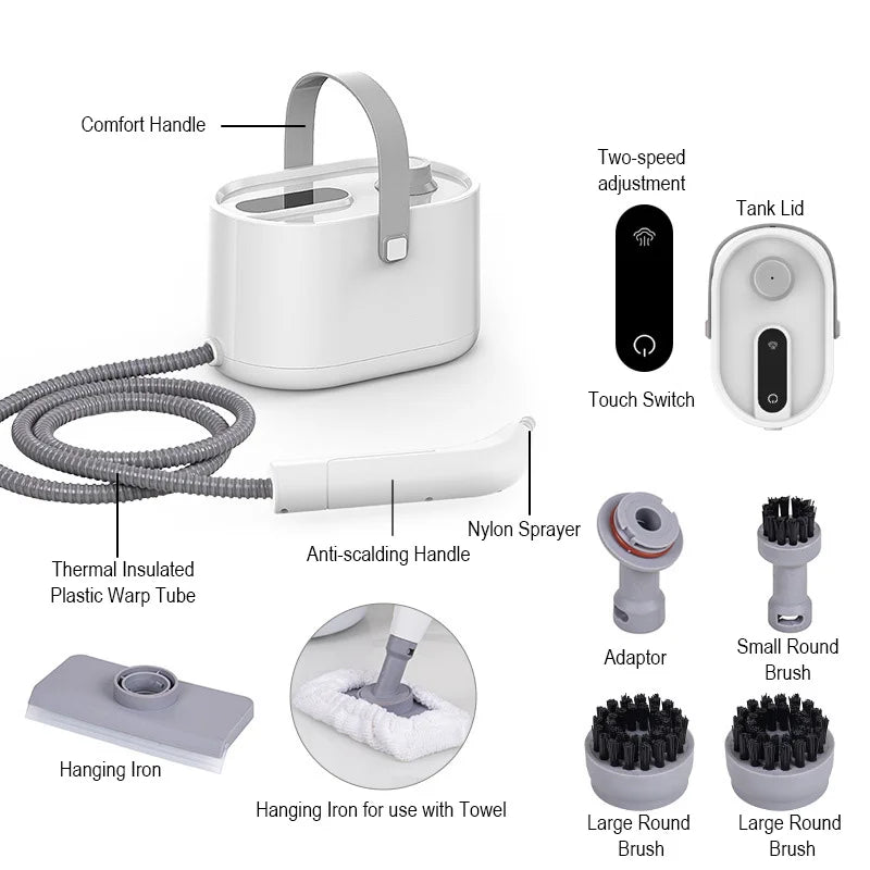 BALASHOV 1200W Canister Steam Cleaner – High-Temp Disinfection