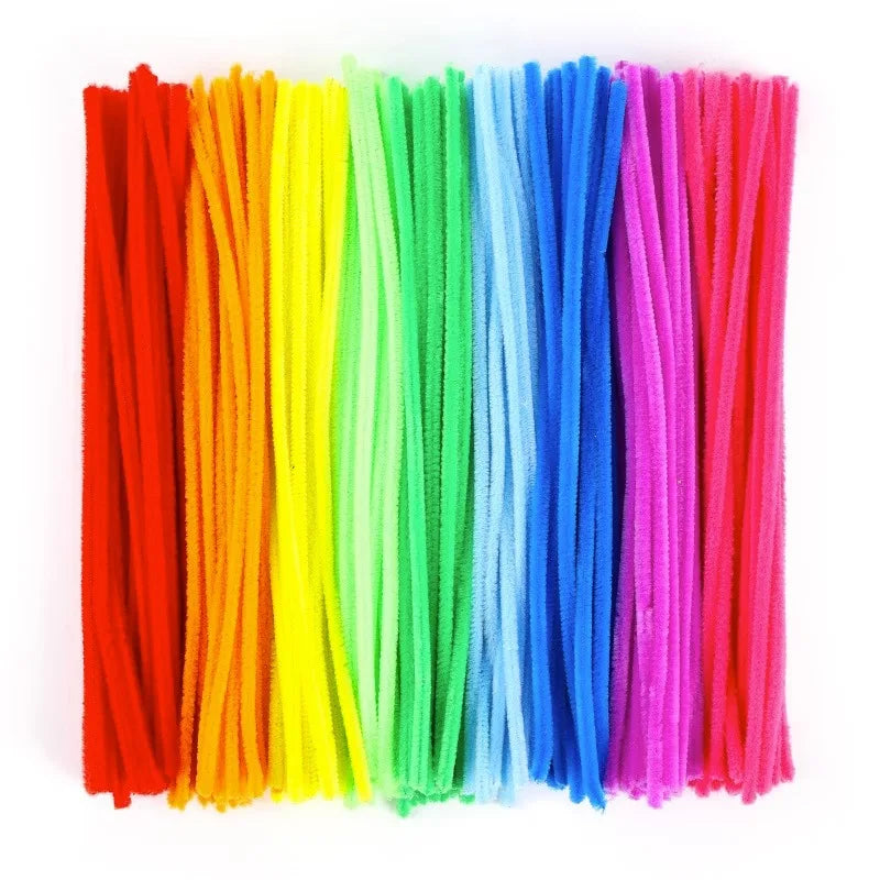 Macaron Fluffy Pipe Cleaners – Thick Plush DIY Craft Twist Sticks