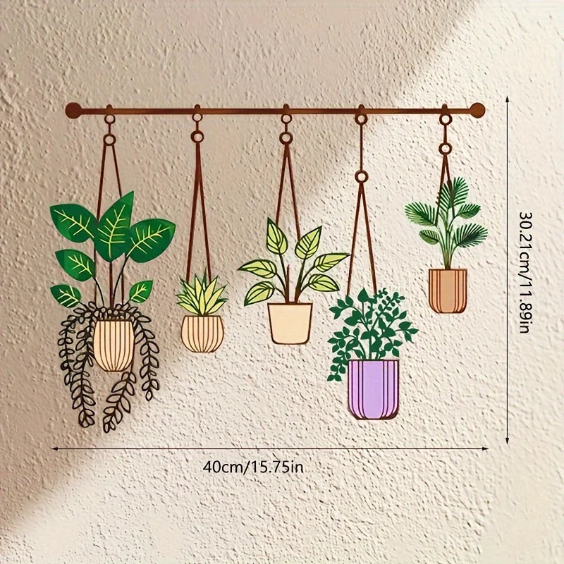 Large Metal Plant Wall Decor – Hanging Pipe Vertical Planter