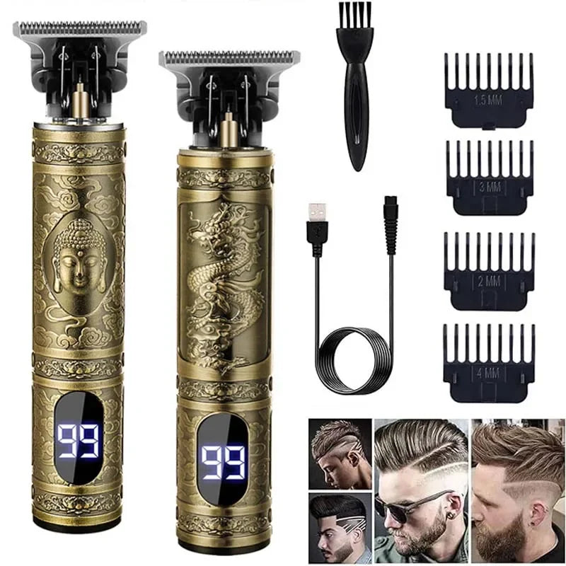 Men's Vintage Hair Clipper T9 Professional Portable Electric