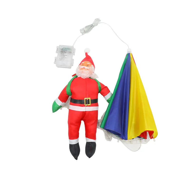 LED Light Christmas Skydiving Old Man Courtyard Gate Decorative