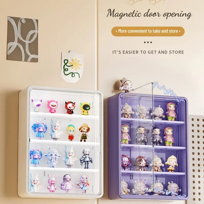 Wall Mounted Magnetic Display Rack for Action Figures & Blind Boxes