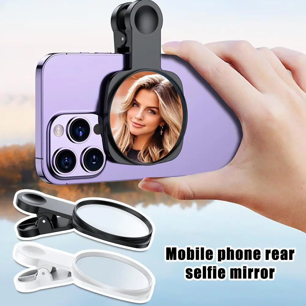 Rear Camera Selfie Mirror Clip for Smartphone Vlog & Live Stream