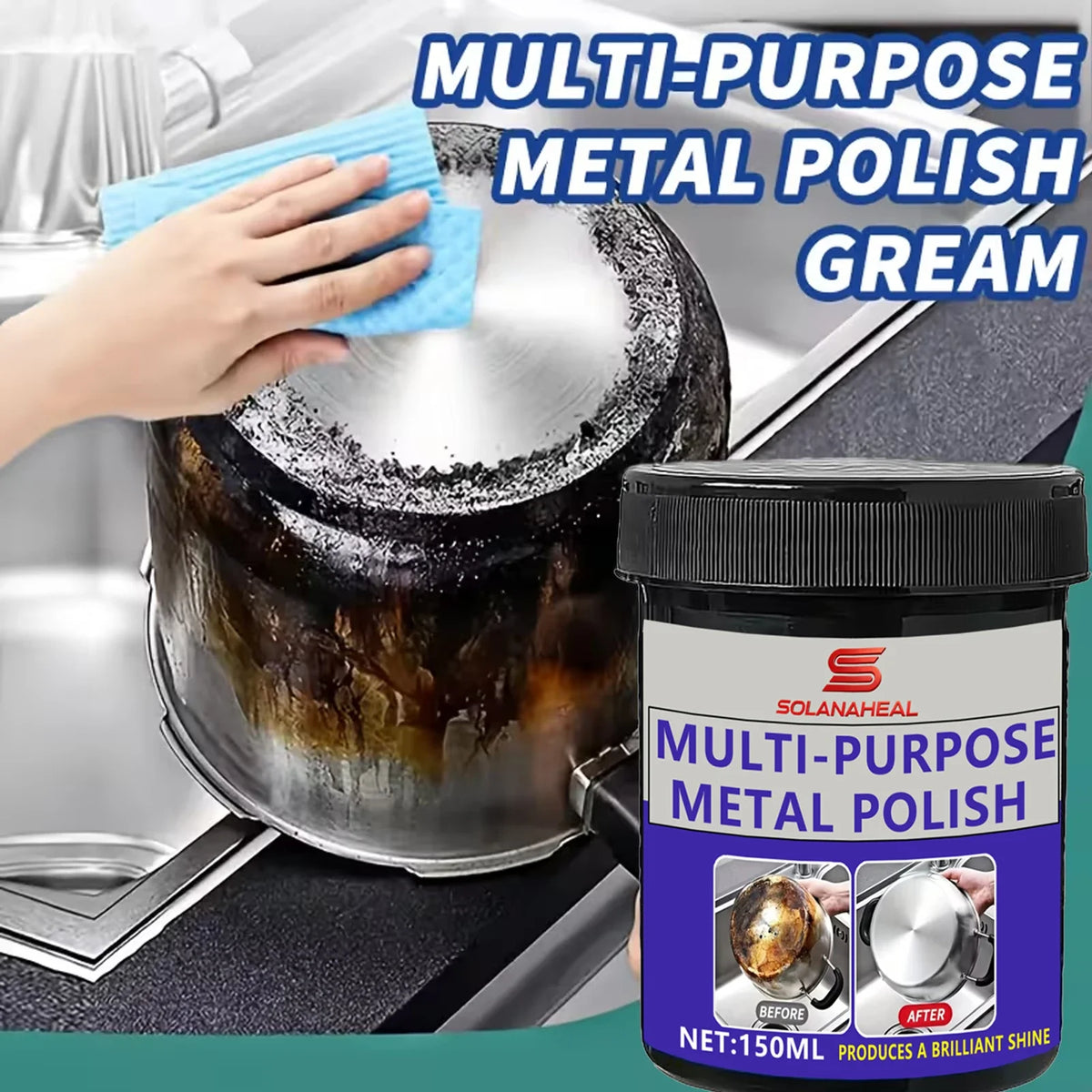 Professional Metal Polishing Paste – Chrome & Auto Repair Cream