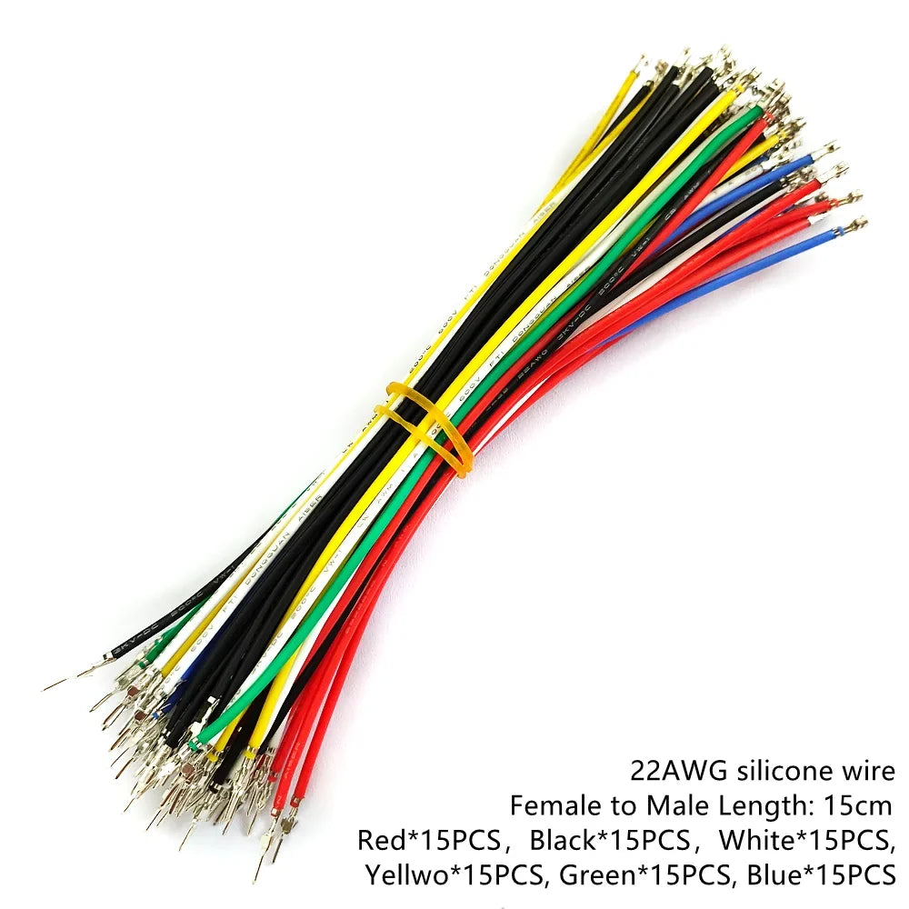 JST XH Pitch Male Female Extension Cable 22AWG Pre-crimped Silicone 2