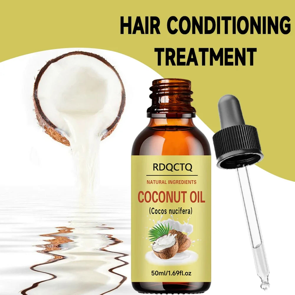 RDQCTQ Coconut Oil – Natural Hair & Skin Moisturizer