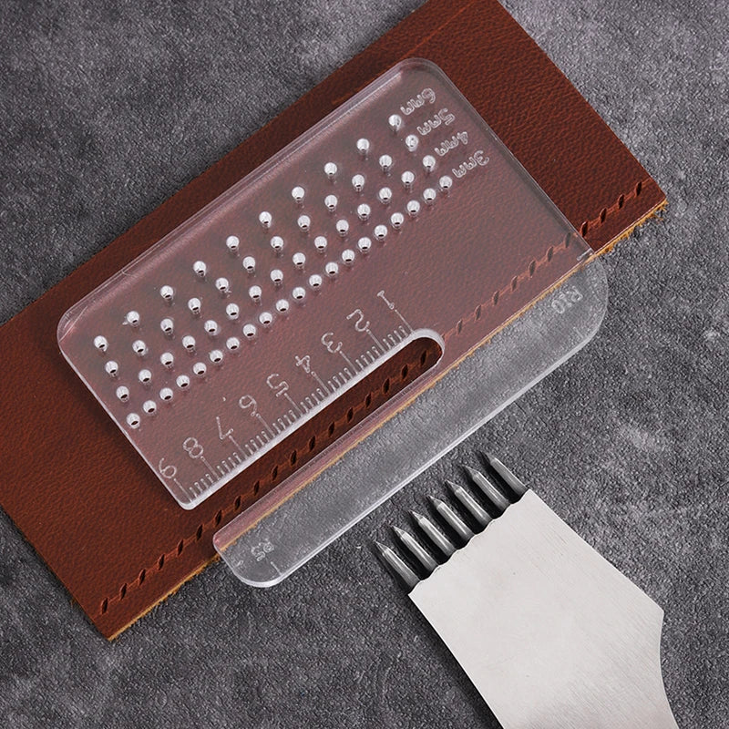 Acrylic Leather Cutting Ruler – 4mm Transparent Distance Guide