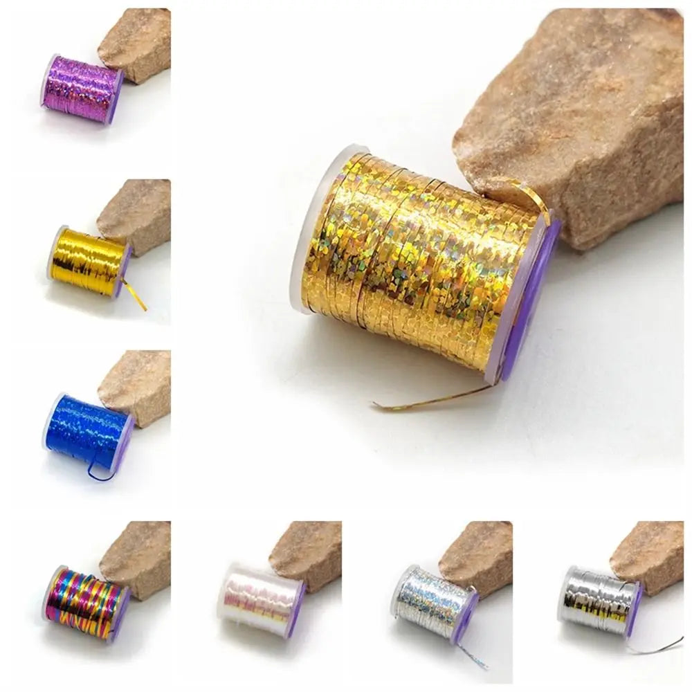Holographic Flat Tinsel 1mm 120 Yard Fly Tying Flash Material
