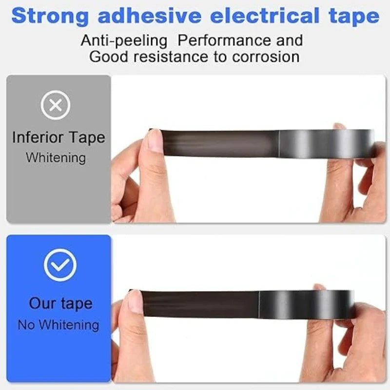 Black PVC Electrical Insulating Tape – Heat Resistant 5/10 Pack