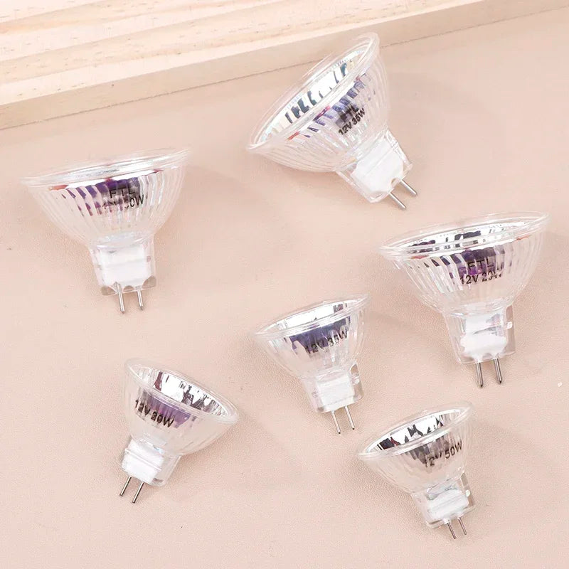 AC DC 12V Halogen Bulb Lamp Cup Light MR11 MR16 GU5 3 GU10 Brightness