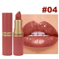 SAM SUGAR Metallic Glitter Lipstick – Shimmer Pearl Lip Gloss