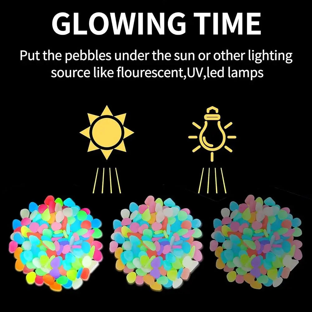 200 DIY Solar Powered Flowerpot Decoration Gravel Multi-color Night