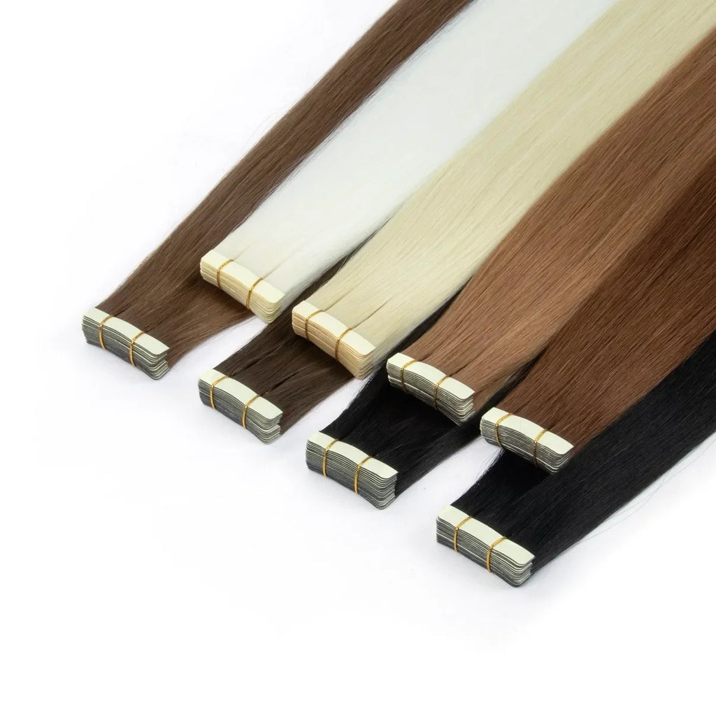 20pc Tape-In Synthetic Hair Extensions – Seamless Skin Weft