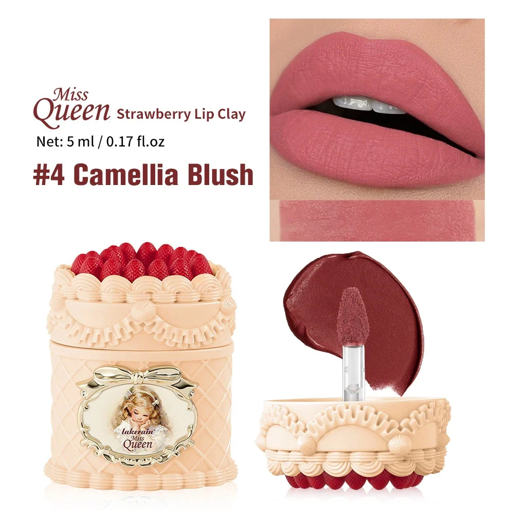 Flower Strawberry Cupid Cake Velvet Matte Lip Mud Long Lasting