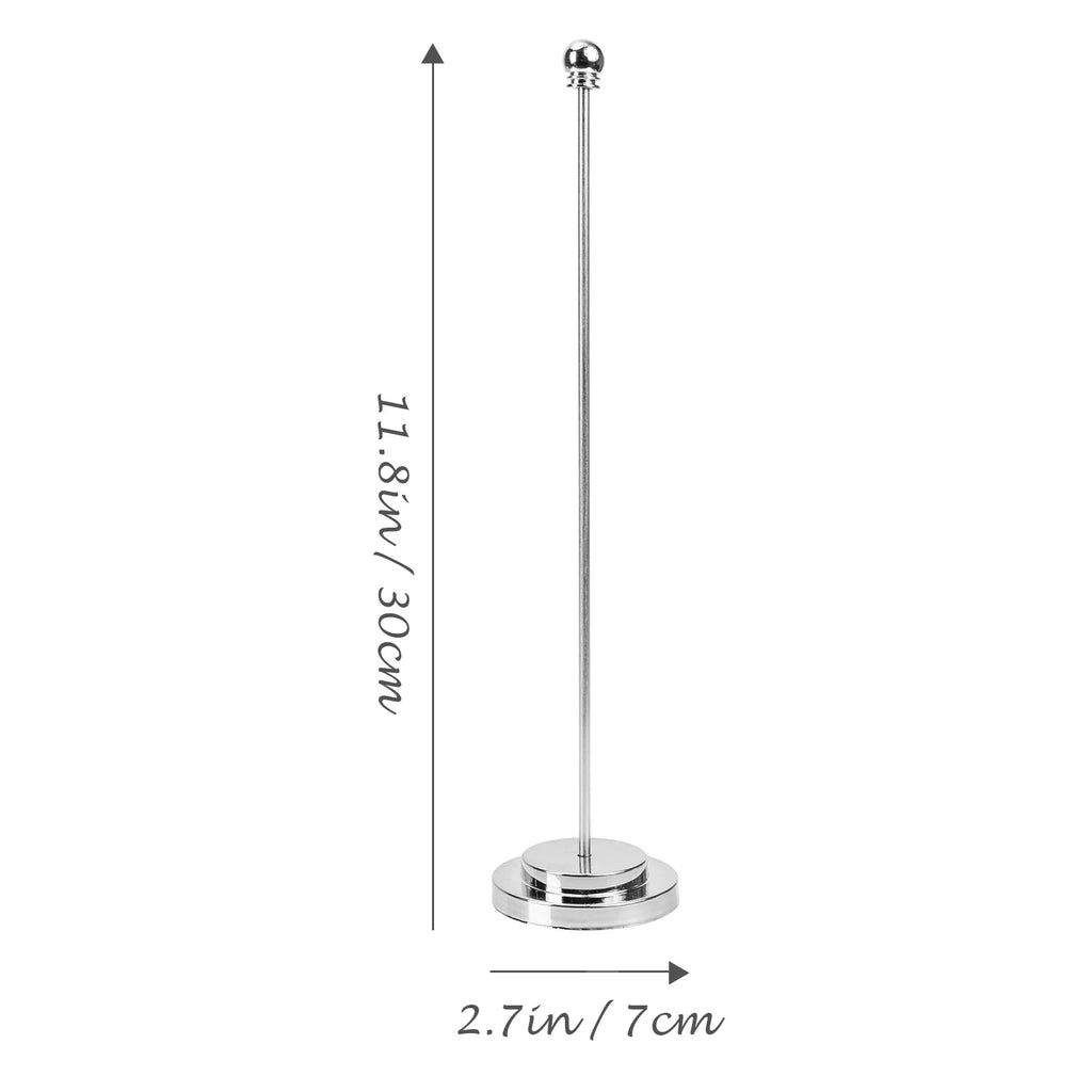 Metal Flag Display Holder Rod Pedestal Table Runner Fixed Base Home