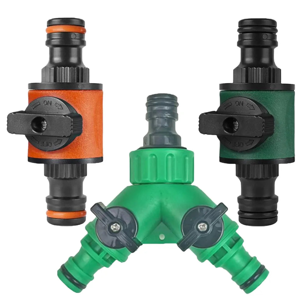 2-Way Garden Hose Splitter – Dual Valve Y-Connector for Faucet