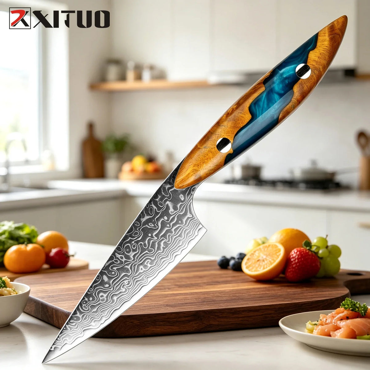 XITUO 3.5" Damascus Steel Paring Knife – Full Tang Petty Knife