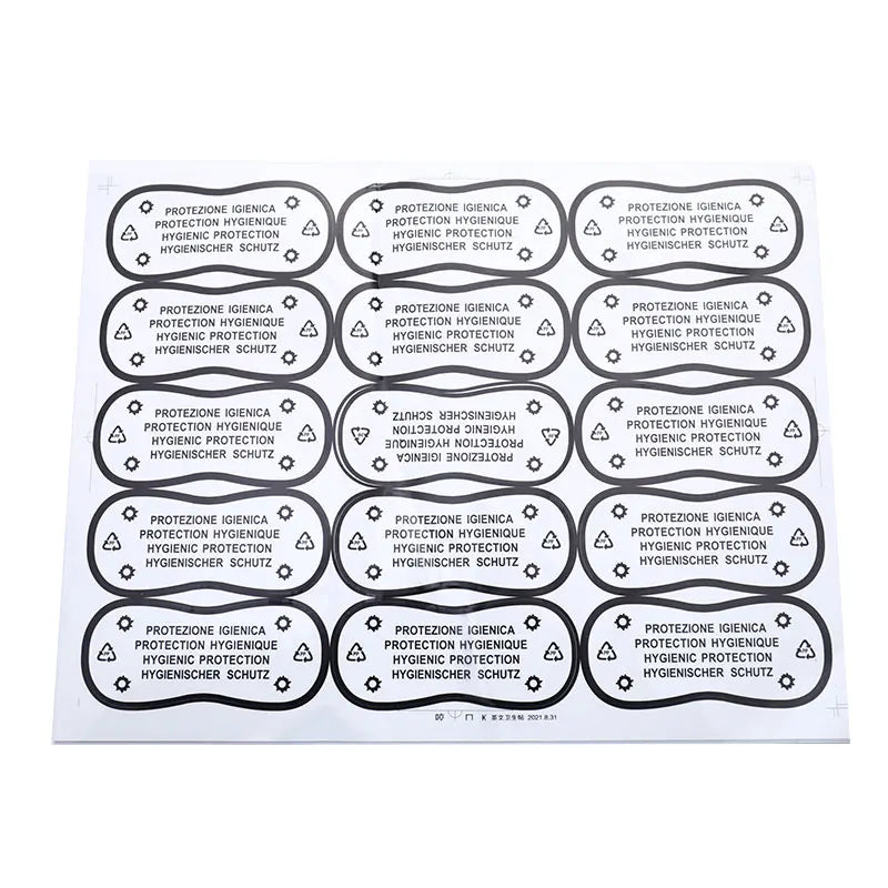 75pcs Clear Hygiene Label Stickers – Swimwear & Lingerie Try-On