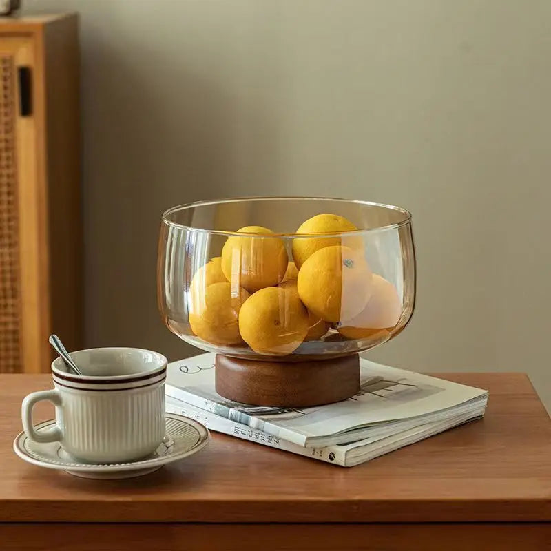 Glass Fruit Tray High-end Living Room Household Storage Box Snacks