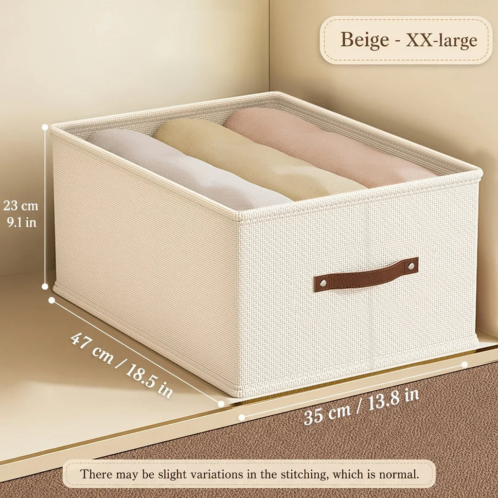 Oxford Fabric Storage Box with Handle – Clothes Organizer