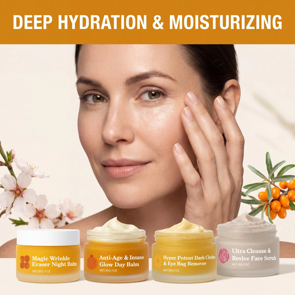 Day & Night Skincare Set – Moisturize, Brighten & Eye Care 4pc