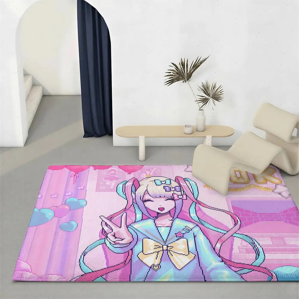 Needy Girl Overdose Flannel Floor Mat – Non-Slip Indoor Rug