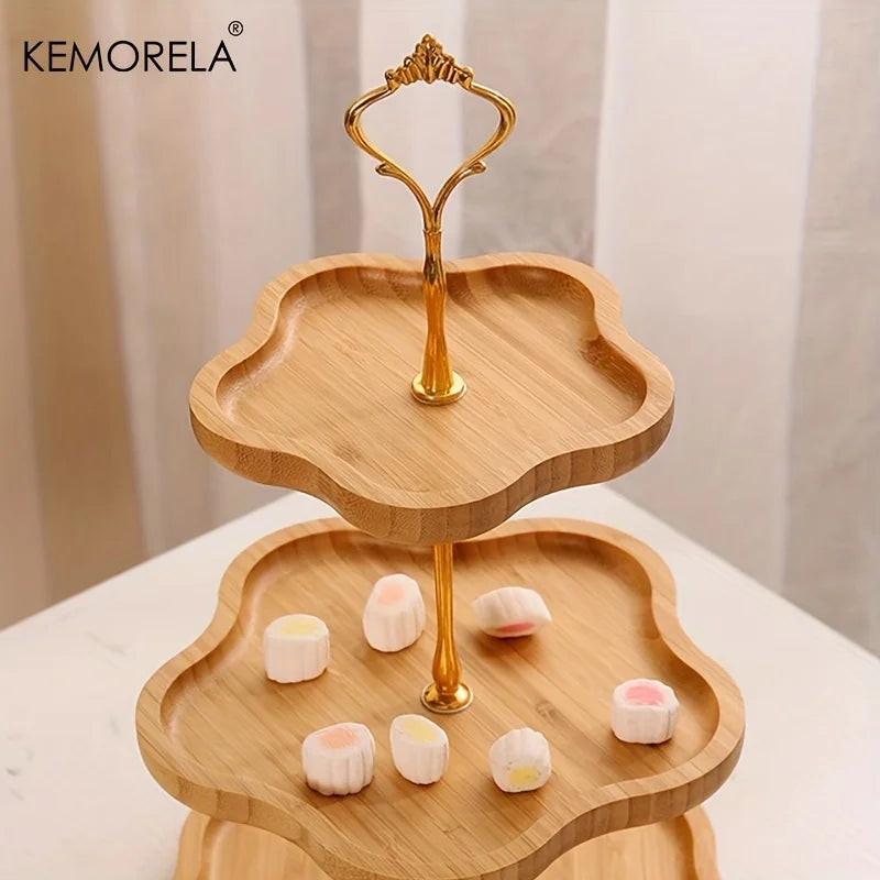 Wooden 2/3-Tier Dessert Stand – Cake, Cookie & Candy Tray