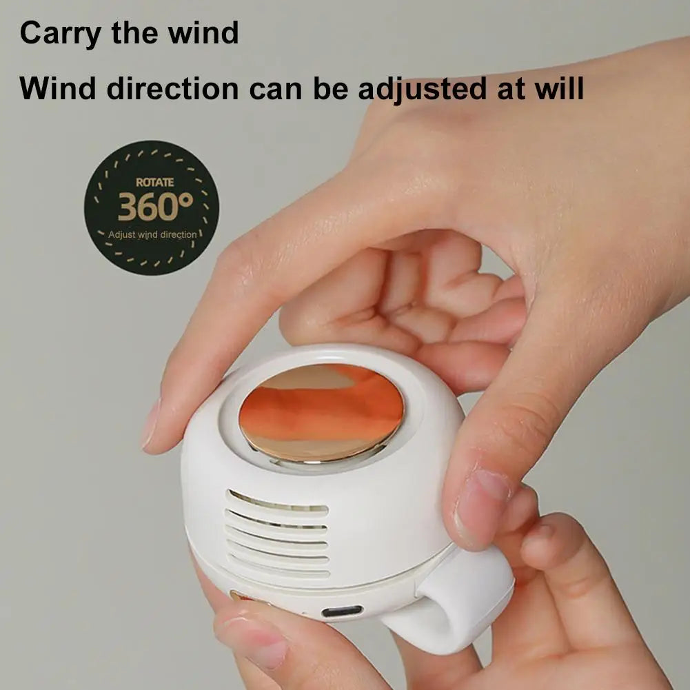 Mini Portable Clip Fan – USB Rechargeable Bladeless Personal Fan