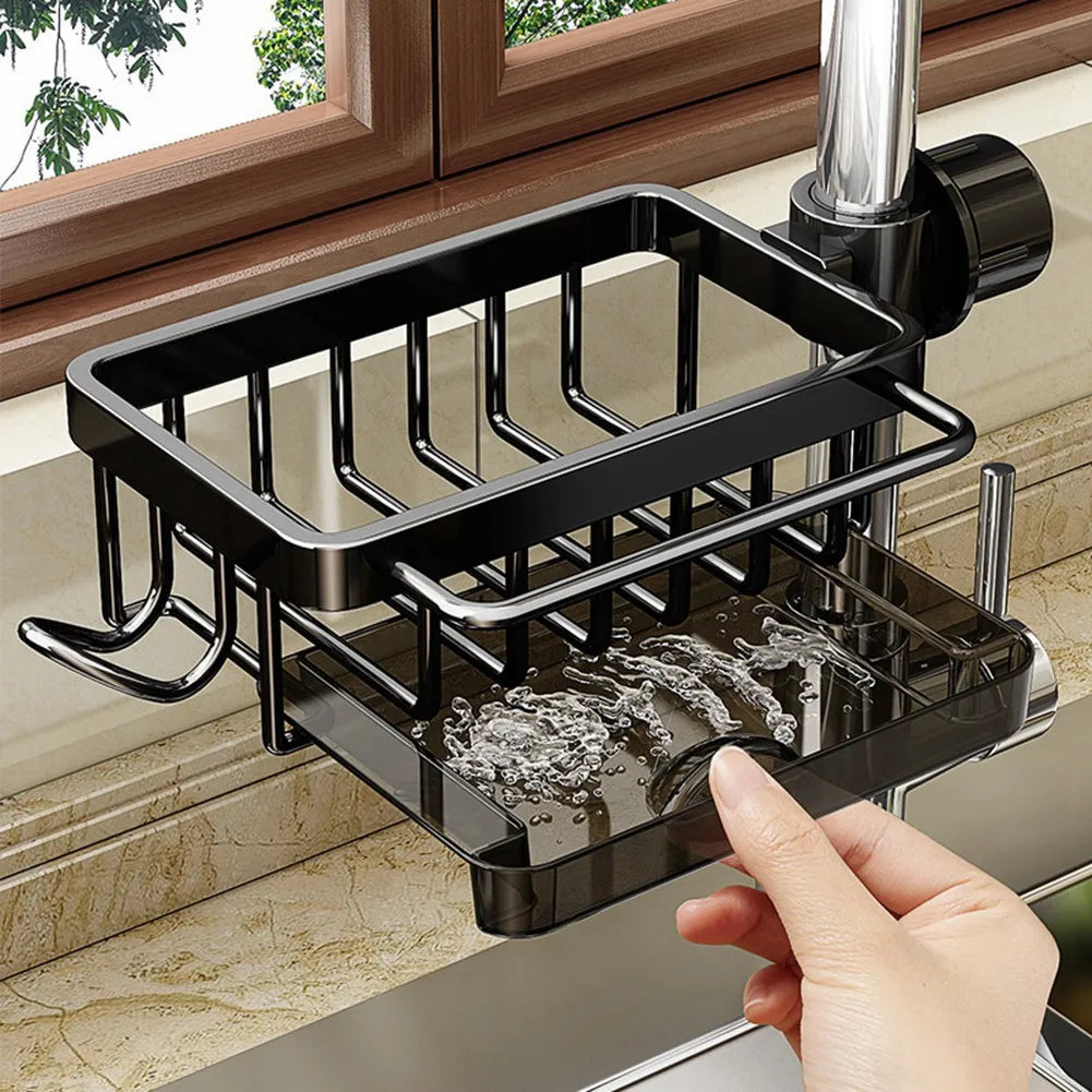 A36T-Faucet Rack Kitchen Faucet Storage Round Water Pipe Sink