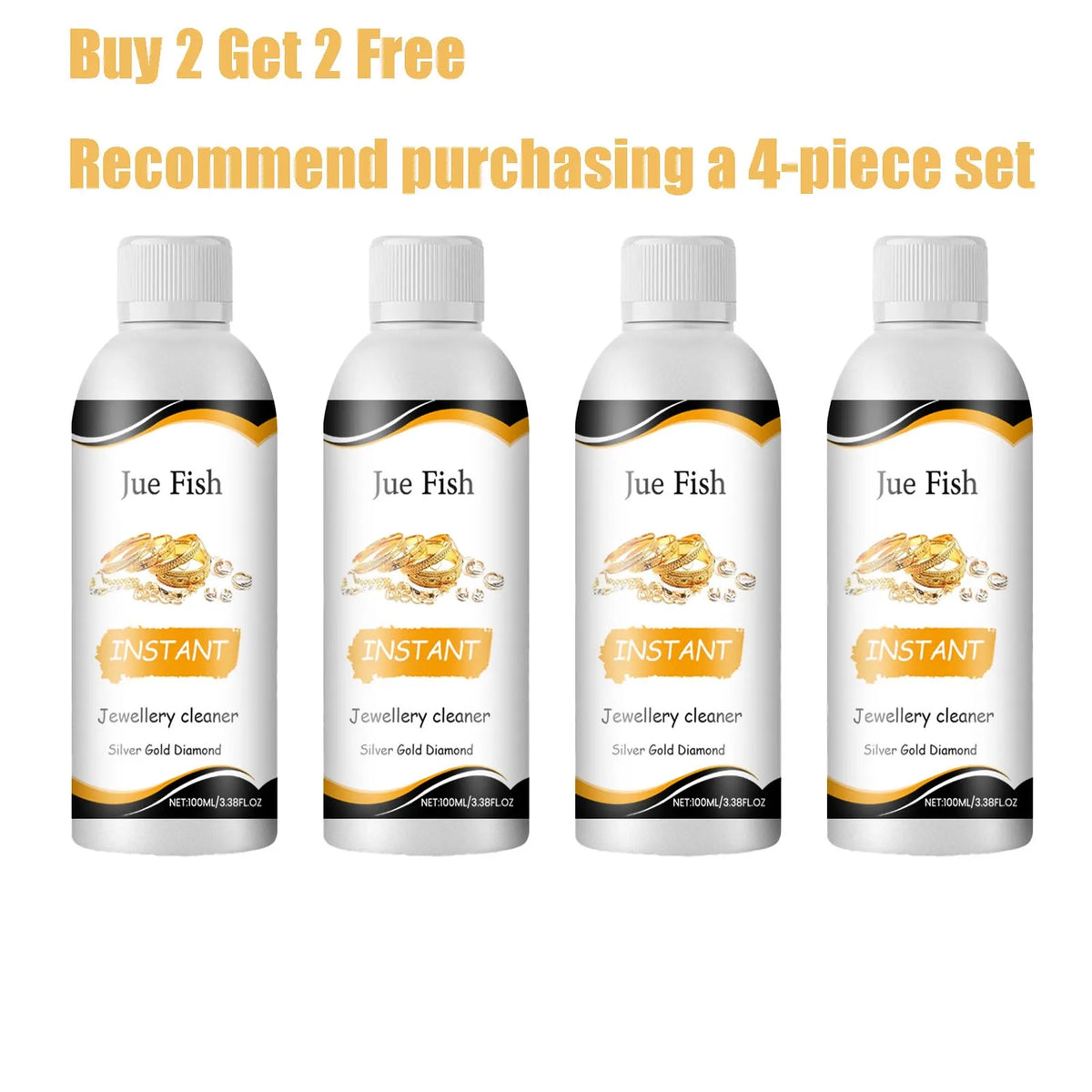 Jue-Fish Jewelry Cleaner Solution – Tarnish Remover 100ml