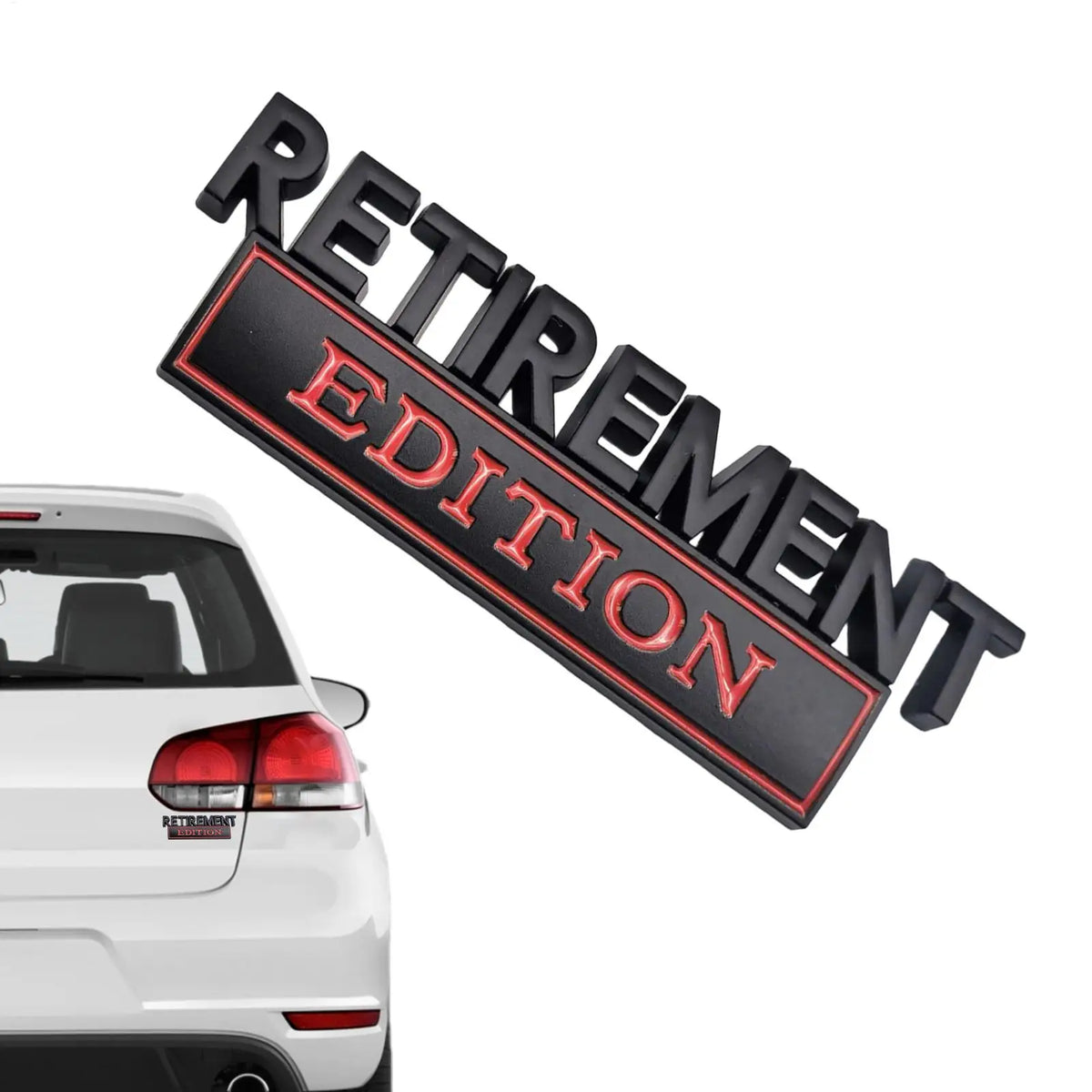 Car Badge Retirement Edition Stickers 3D Metal Automotive Vehicle