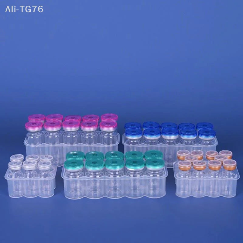 5-Pack Stackable Microtube Vial Storage Box | 3–10mL Clear