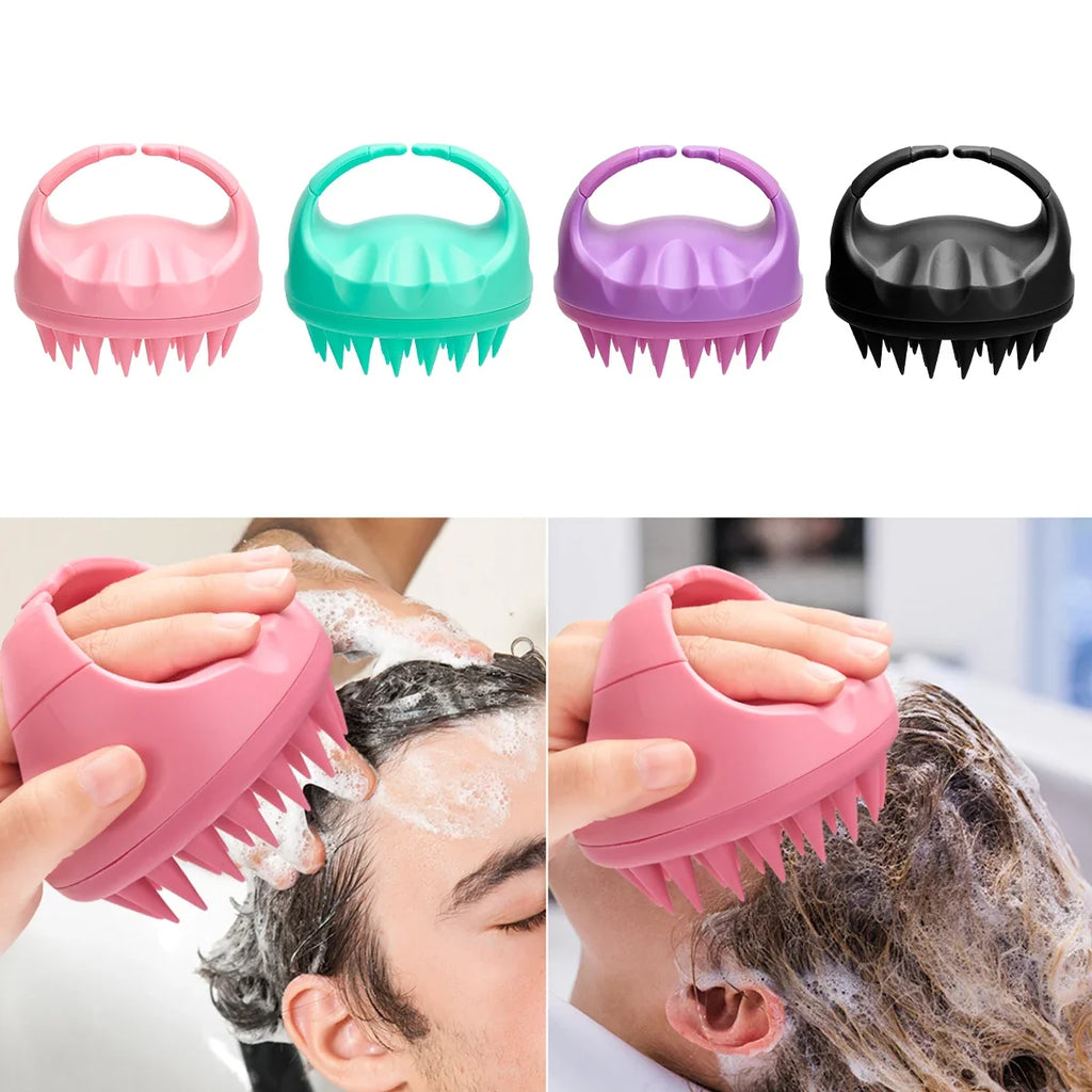 Silicone Scalp Massager Deep Cleansing Shampoo Brush