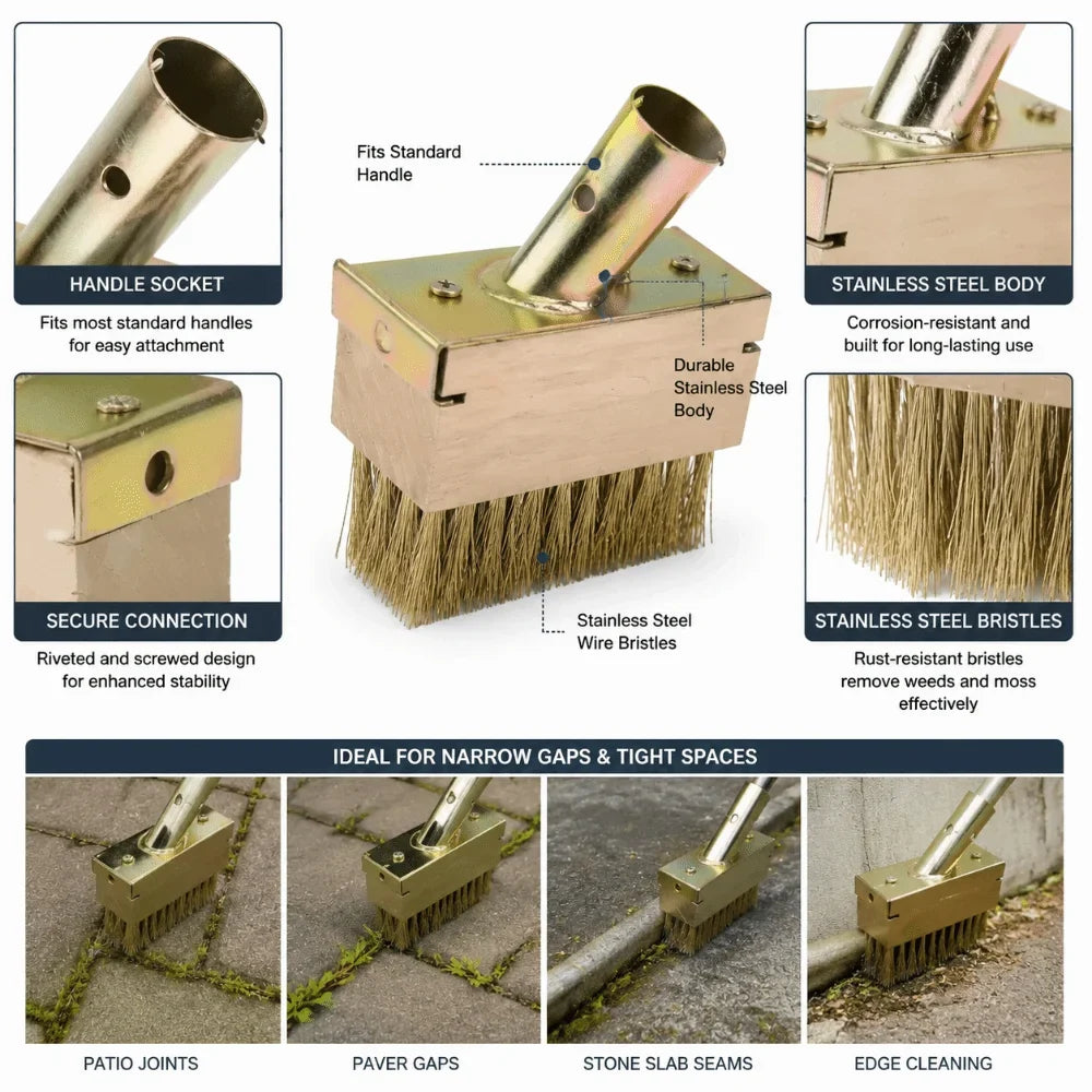 Heavy Duty Stainless Steel Floor Scrub & Wire Brush
