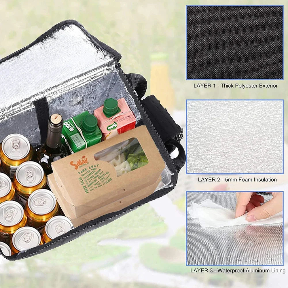 Insulated Delivery Backpack Thermal Food Bag Riders Large Capacity