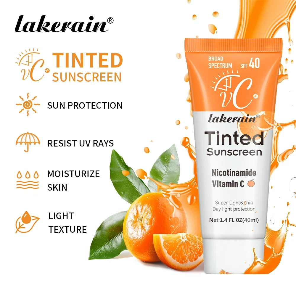 SPF40 Tinted Moisturizing Vitamin C Sunscreen for Skin Protection