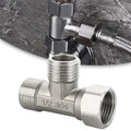G1/2" Stainless Steel Three-Way T-Adapter Diverter Valve | Bidet & Shower